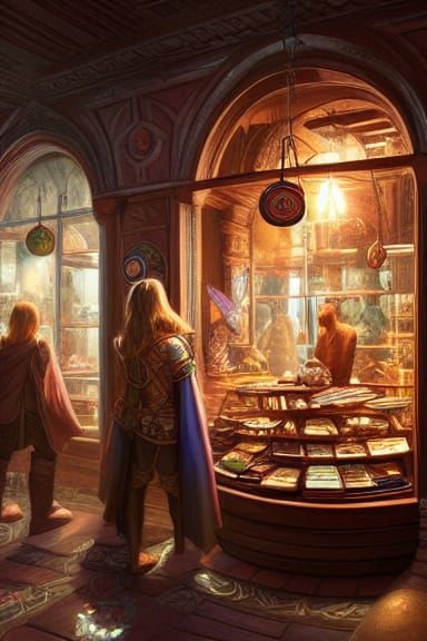 Fantasy Store with Rare Magic Items