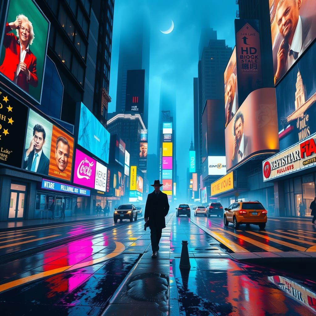 Midnight Visionary in Times Square