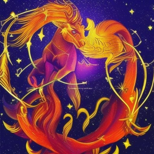Hyperrealistic Constellations of Scorpio, Aries, and Leo