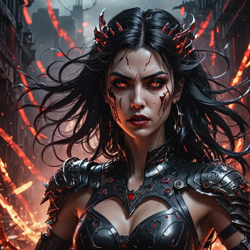 Vampire Warrior in 3D Rendered Dark Fantasy