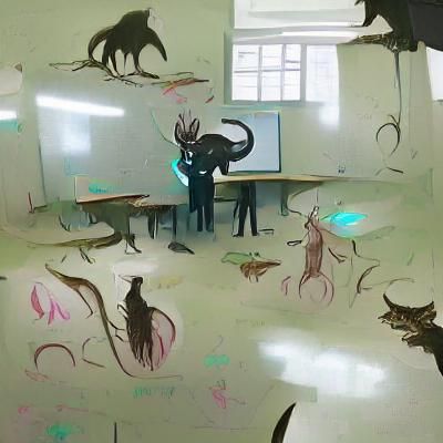 Demonic Teacher's Tentacle Panther Hunting Lesson