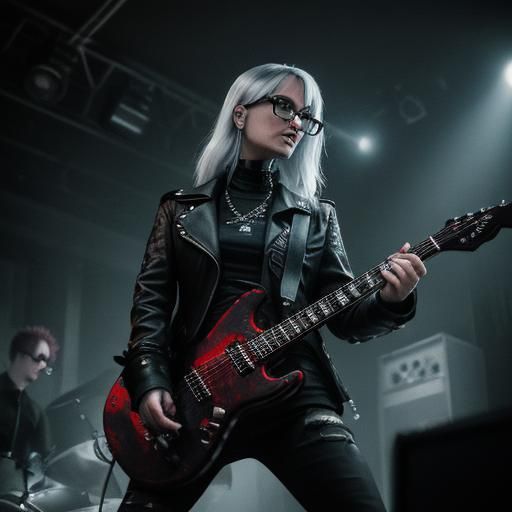 Gothic Punk Band Performance in Dark Club