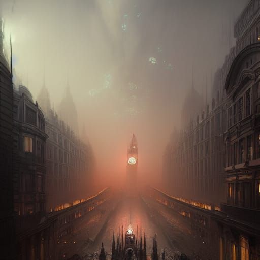Futuristic London 3030: A Dark Fantasy Masterpiece