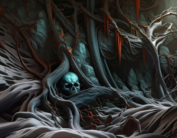 Dark Horror Painting of a Thing