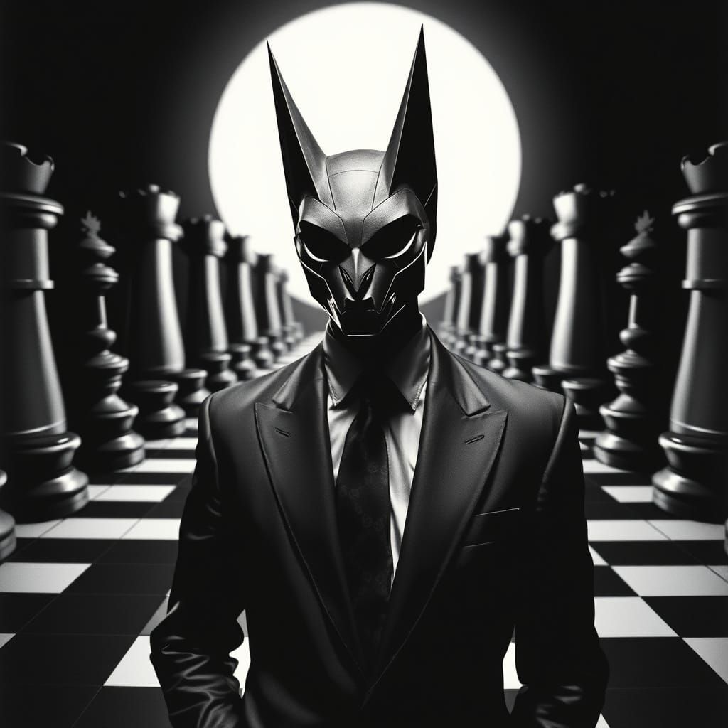 Camazotz in Chessboard World: Geometric Black and White