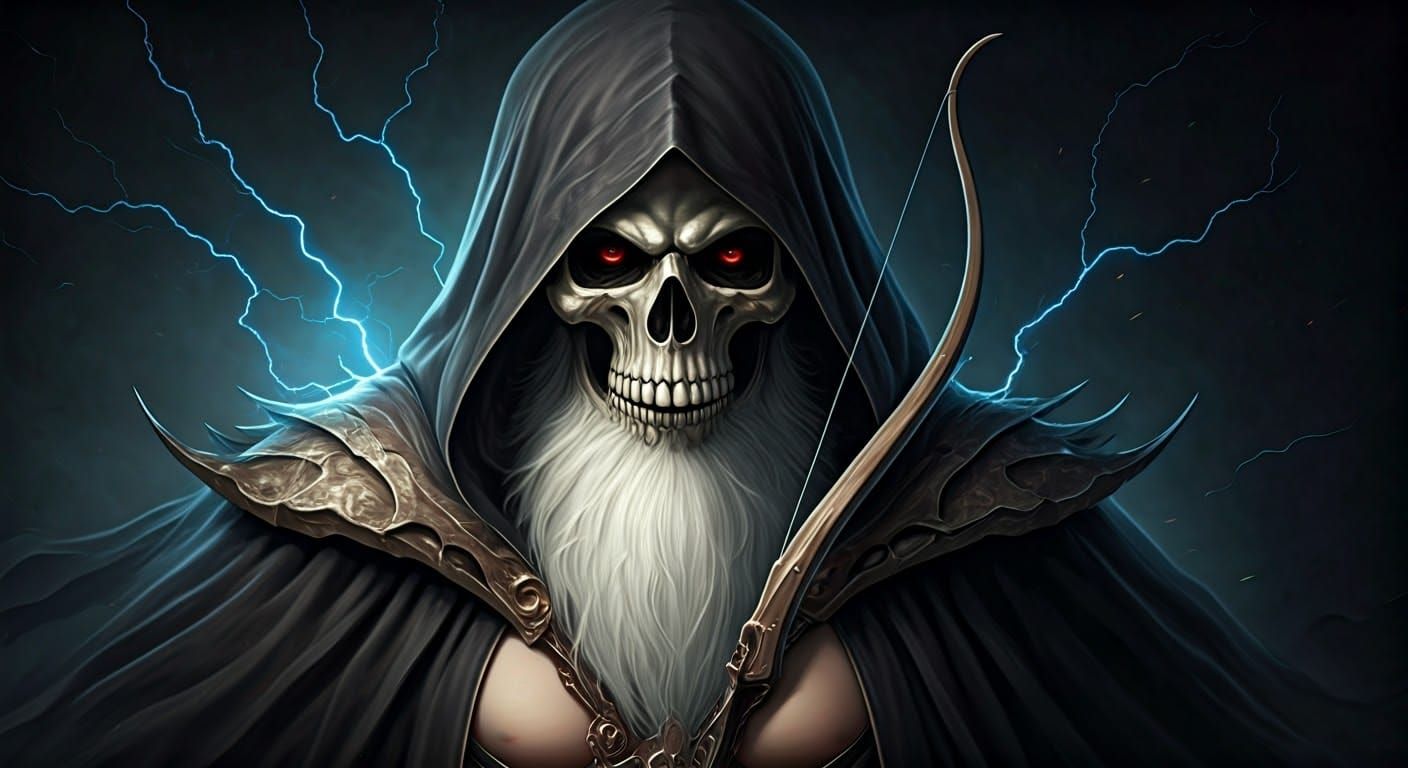 Skull Reaper Centaur with Bow and Lightning