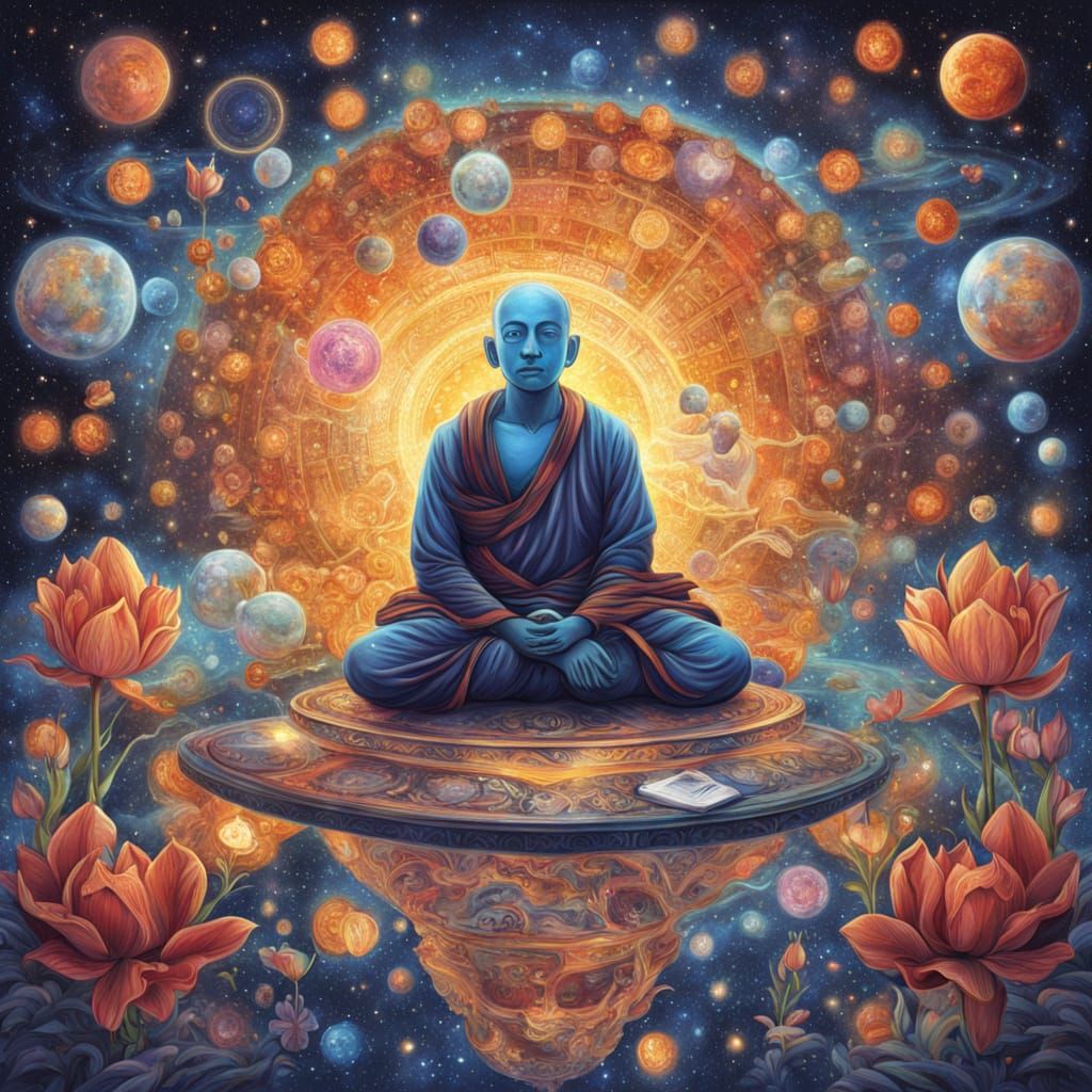 Surreal Cosmic Awakening in Alphanumeric Dreamscape