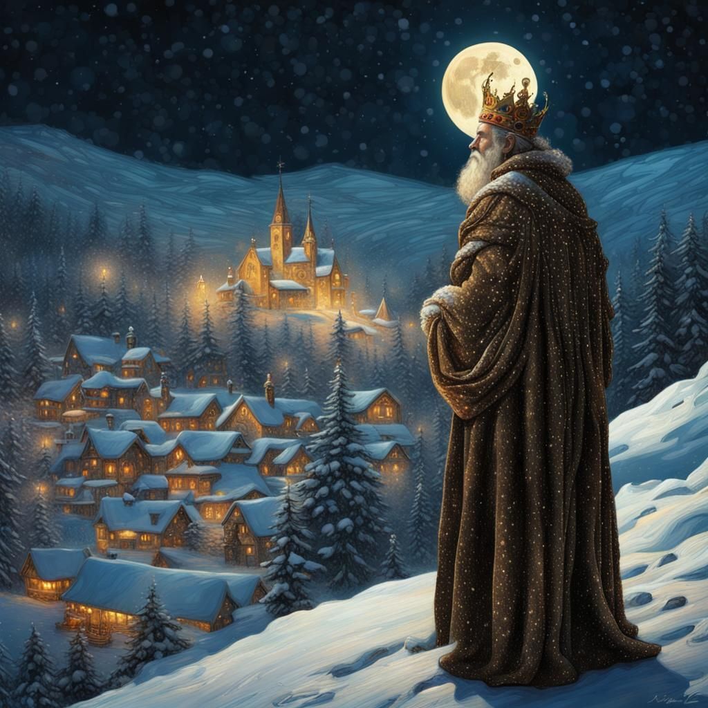 King Wenceslas: Bohemian Dot Painting Inspired by Klimt