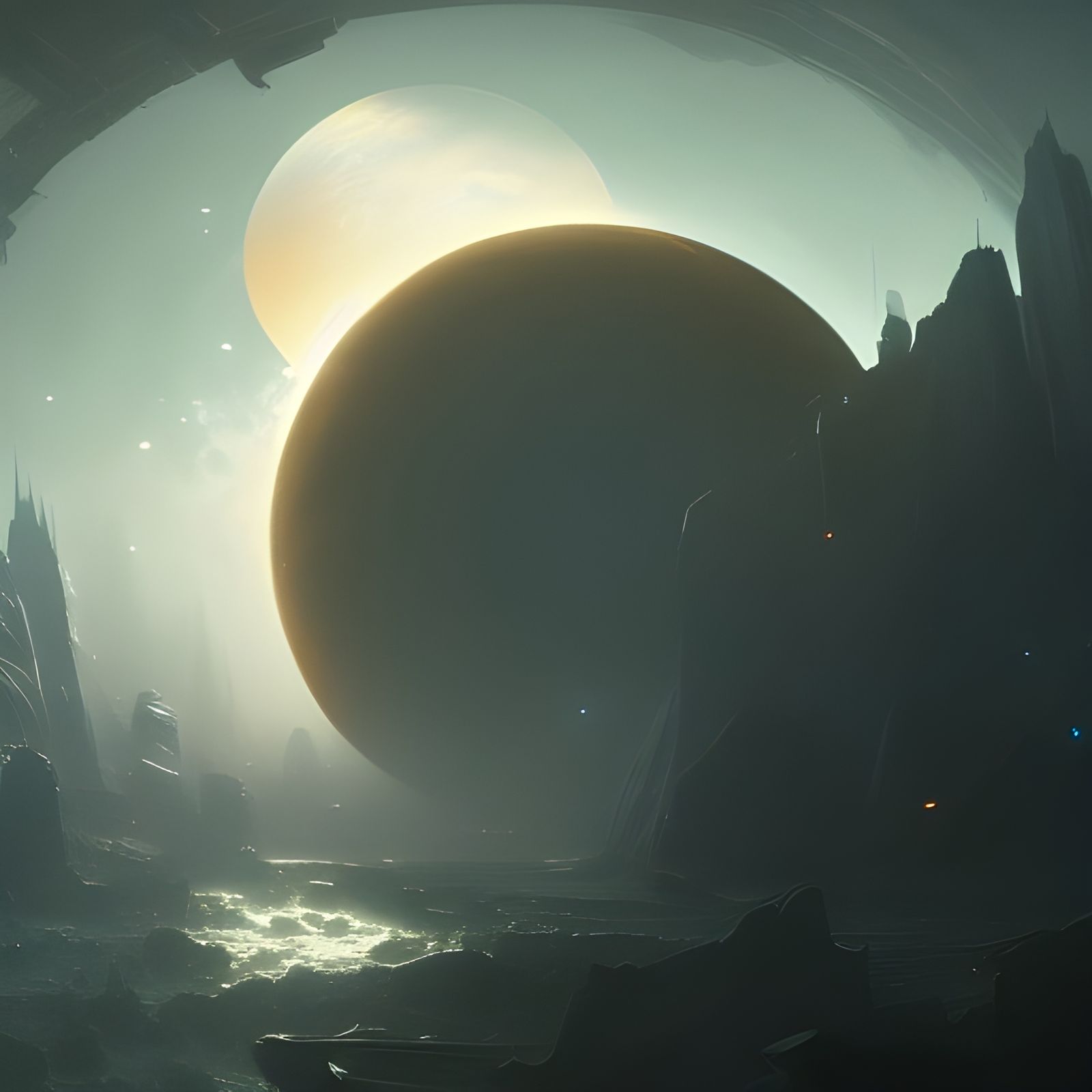 Titan View: Dark Fantasy Concept Art in 8K