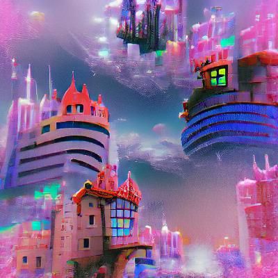 Epic Fantasy Cityscape Generated by AI