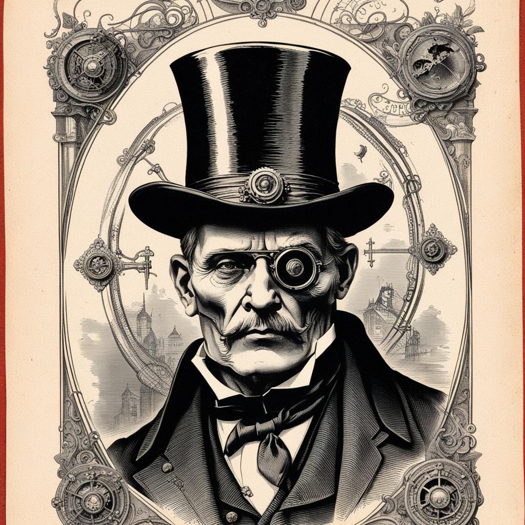 Steampunk Voodoo Baron La Croix Family Portrait