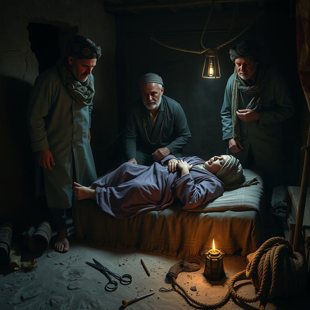 Young Afghan Woman Gives Birth in Rural Afghan Hut