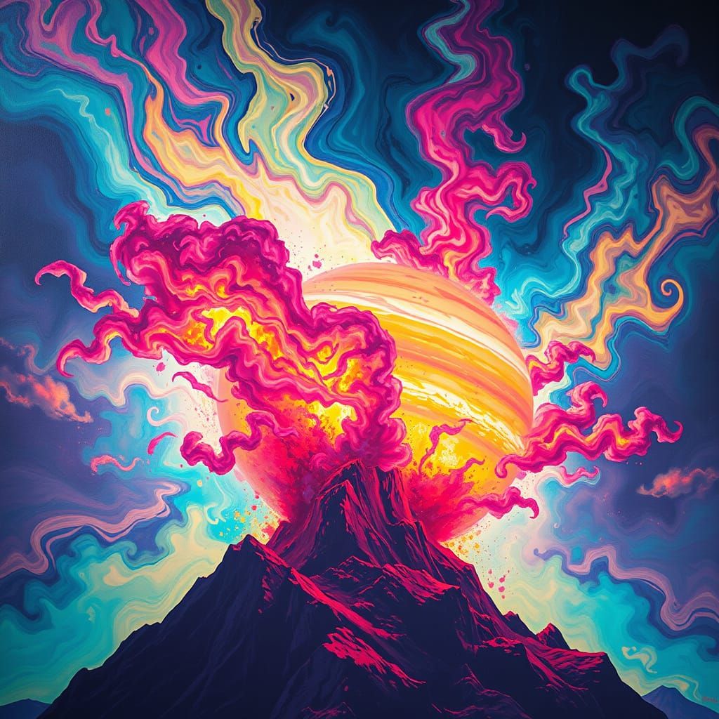 Majestic Gas Giant Erupts in Cosmic Flames