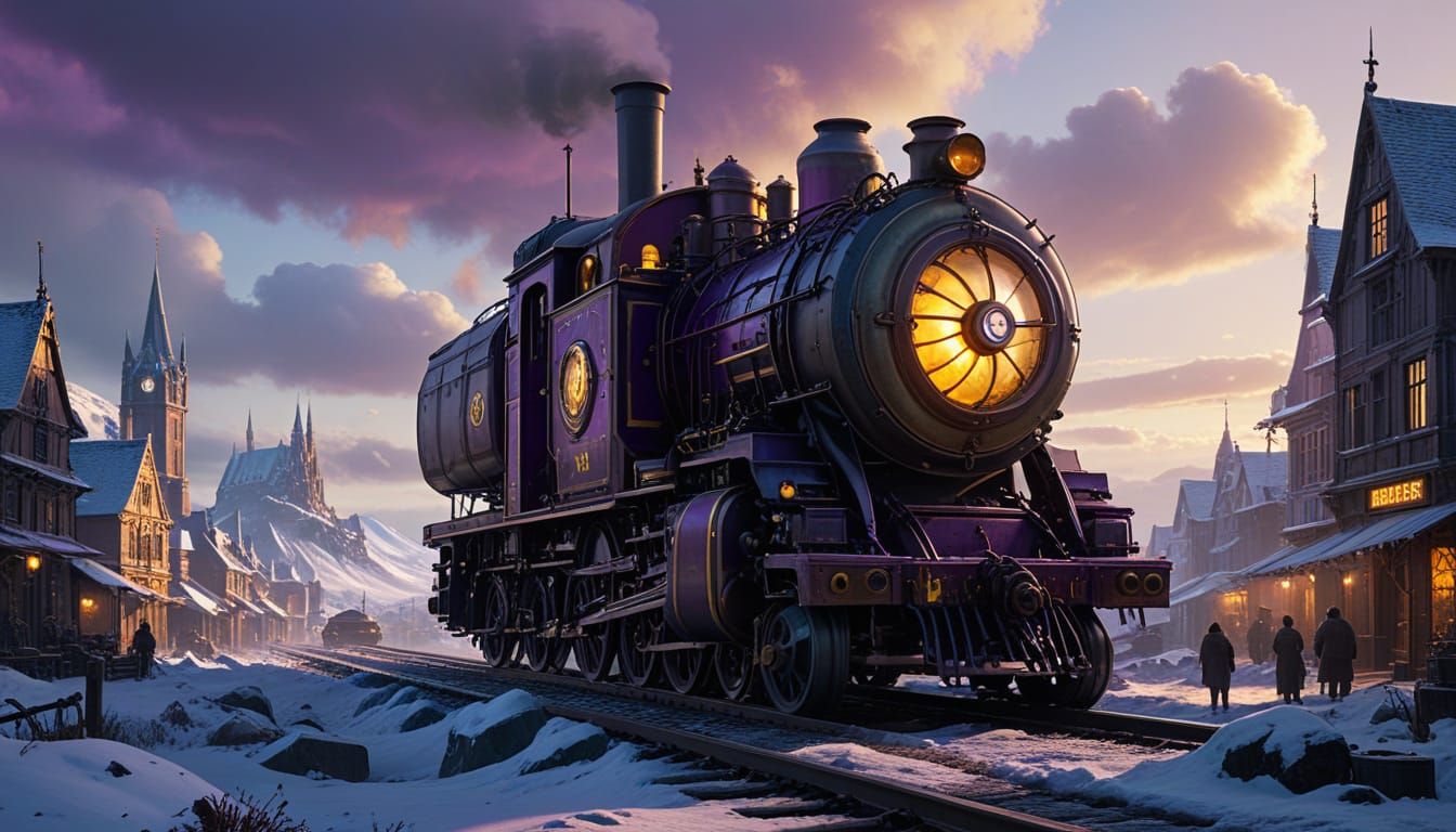 The illustration for the book "Mortal Engines"