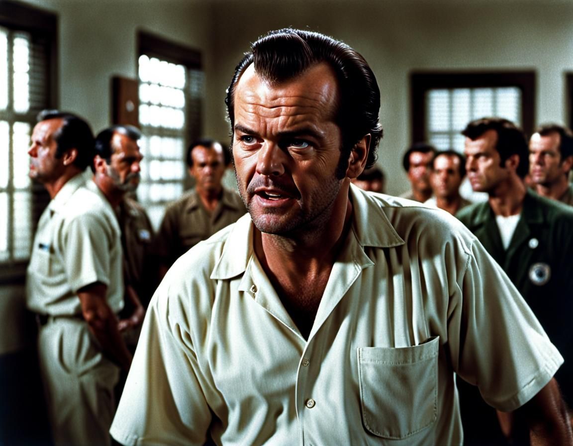 Photorealistic Portrait Inspired by One Flew Over the Cuckoo...