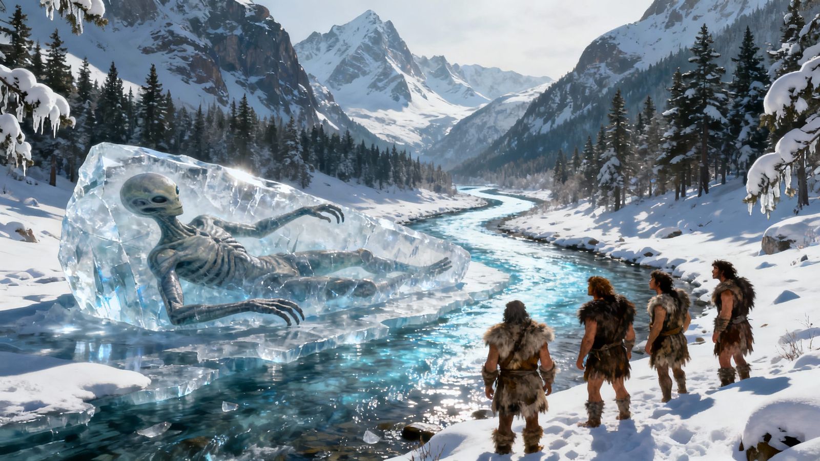 Ancient Alien Discovered by Neanderthals in Winter Valley