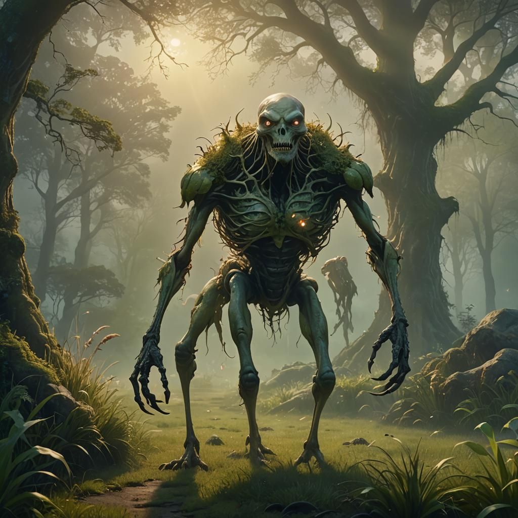 Ethereal Fungus Creature in Golden Light