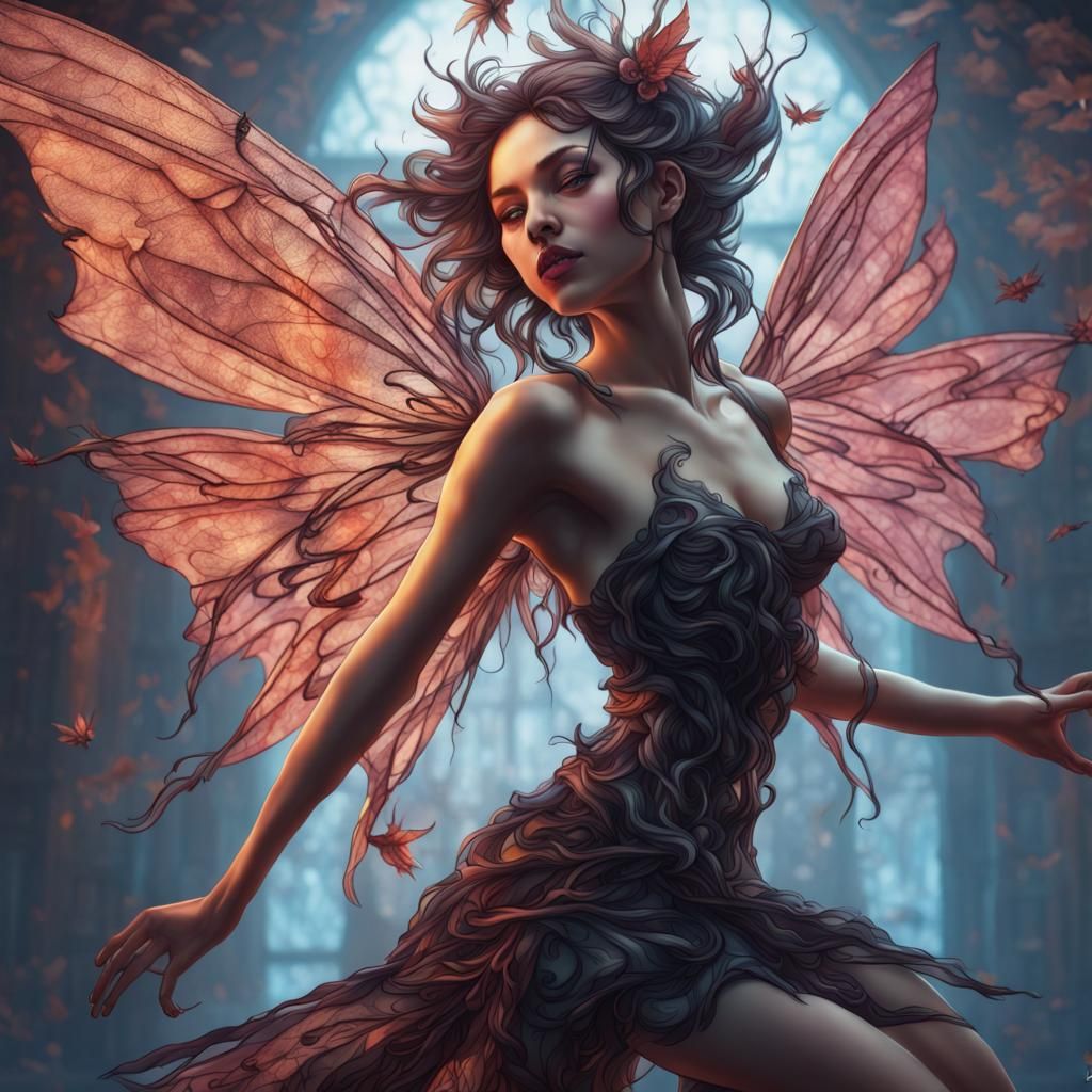 Fairy Dances on Master's Shoulder: Hyperrealistic Isometric ...
