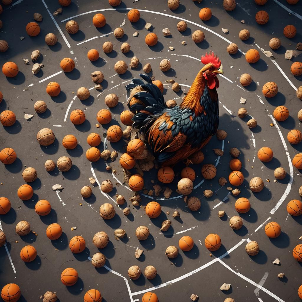 Chicken Plays Basketball: Fantasy Concept Art