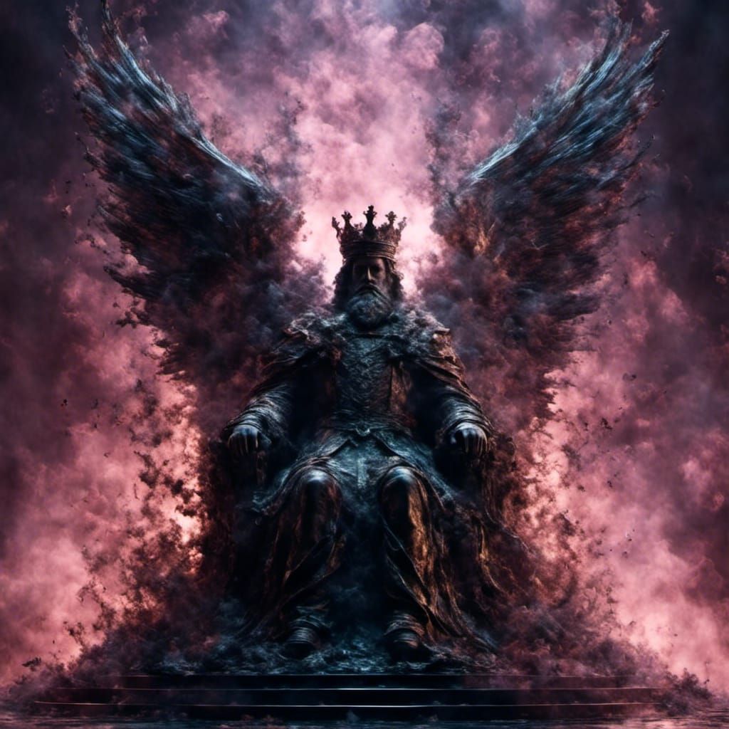 Frieze Statue of King with God Rays