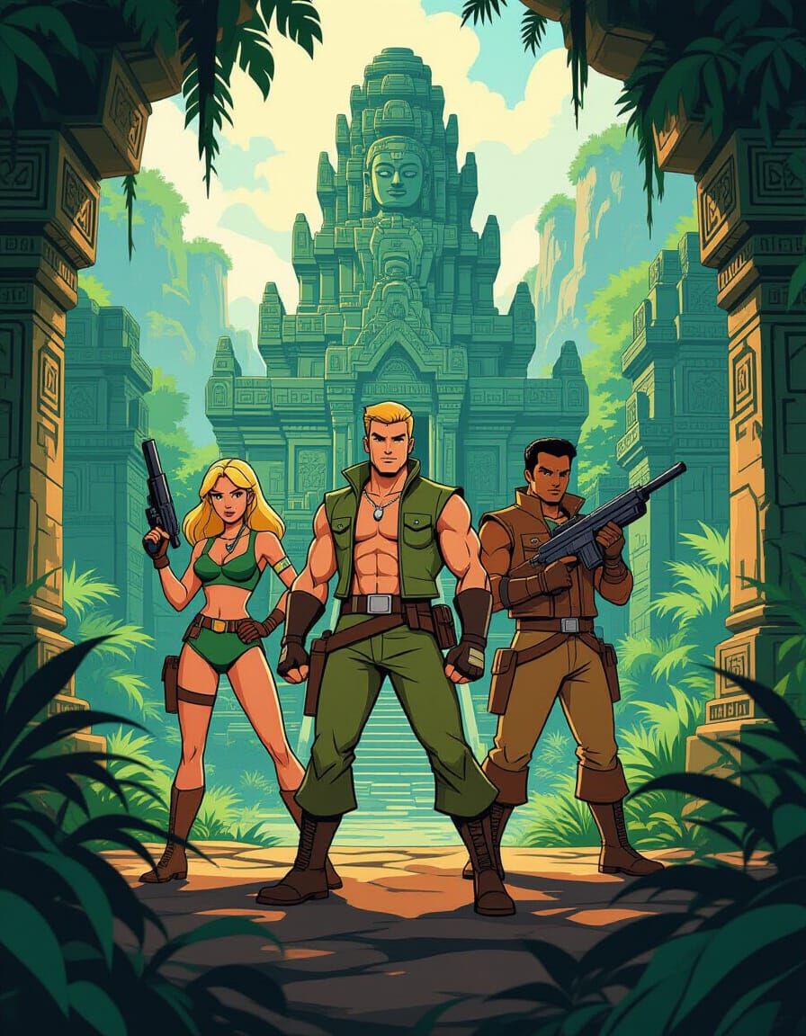 Jonny Quest Adventure in a Frazetta-Inspired Jungle