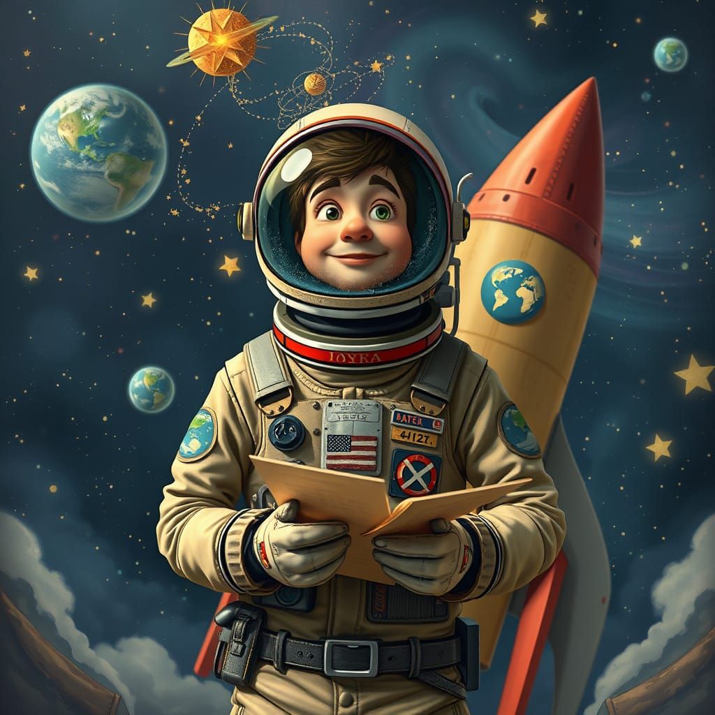 Commander Antlerton's Cardboard Rocket: A Whimsical Space Dr...