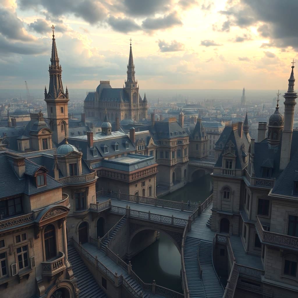 Effortless Chic: A Matte Painting of French Beauty