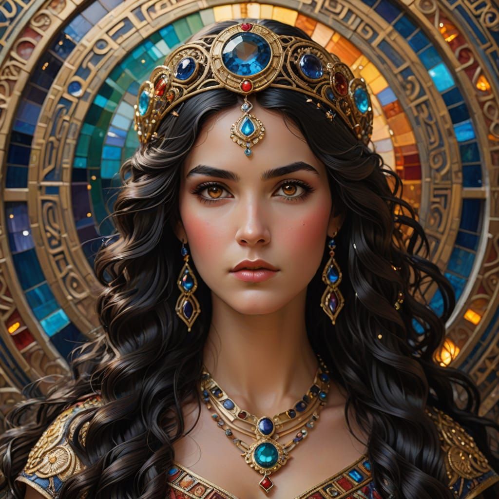 Mysterious Goddess in Lavish Labirynth Portrait
