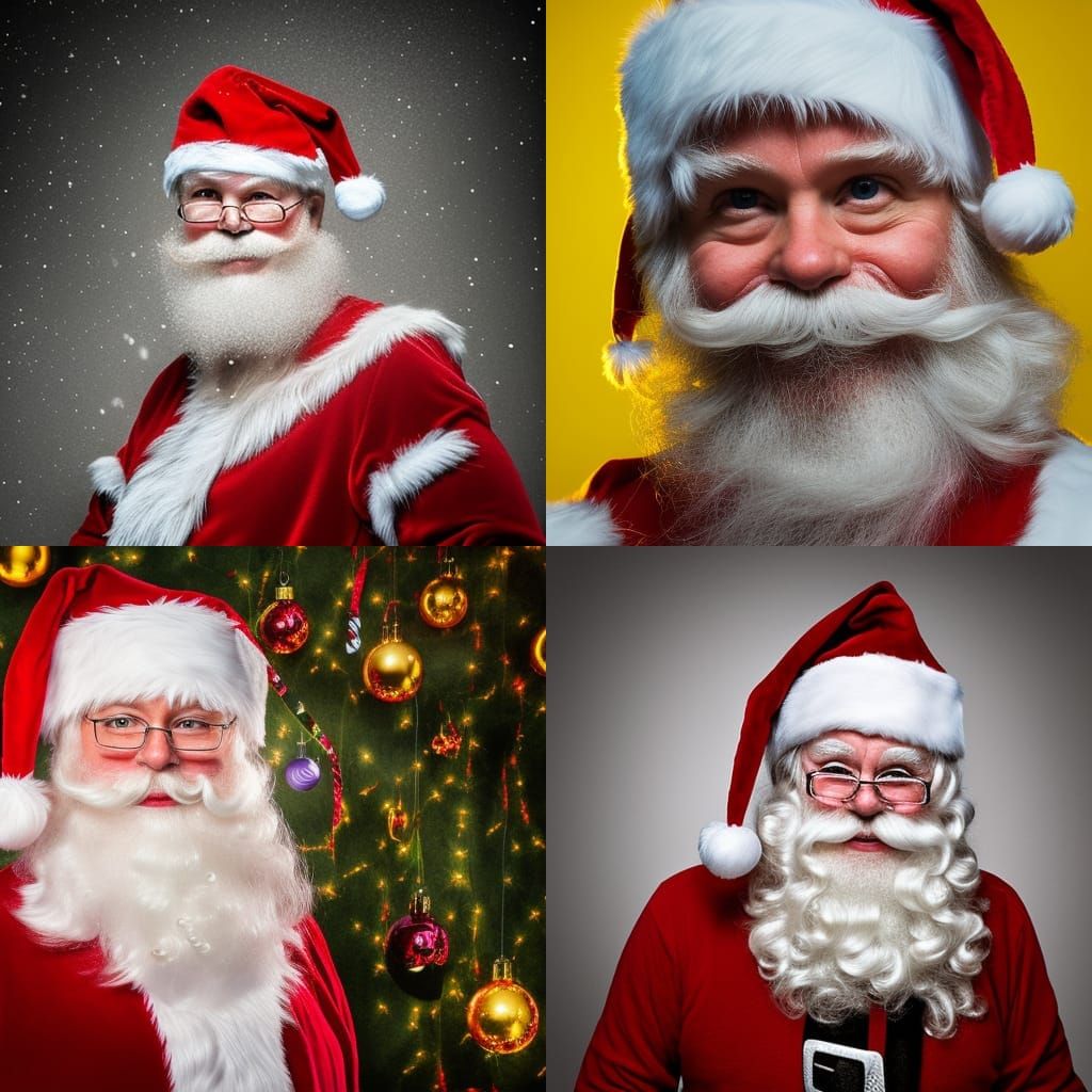 Realistic Portrait of Dead Santa Claus