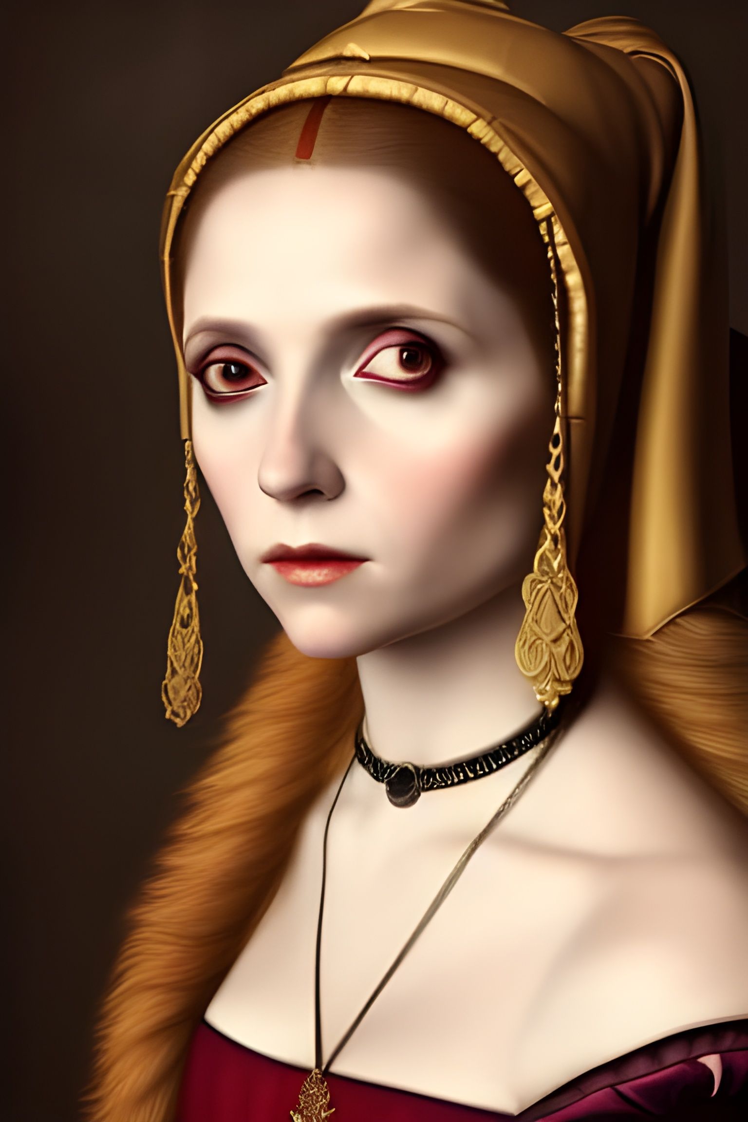 Renaissance Portrait: Buffy as Elegant Noblewoman