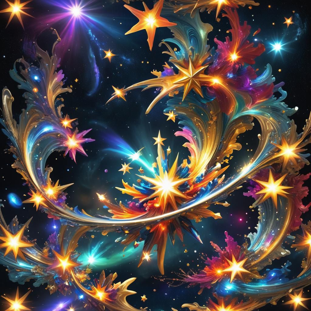 Epic Cosmic Creation with Volumetric Lighting