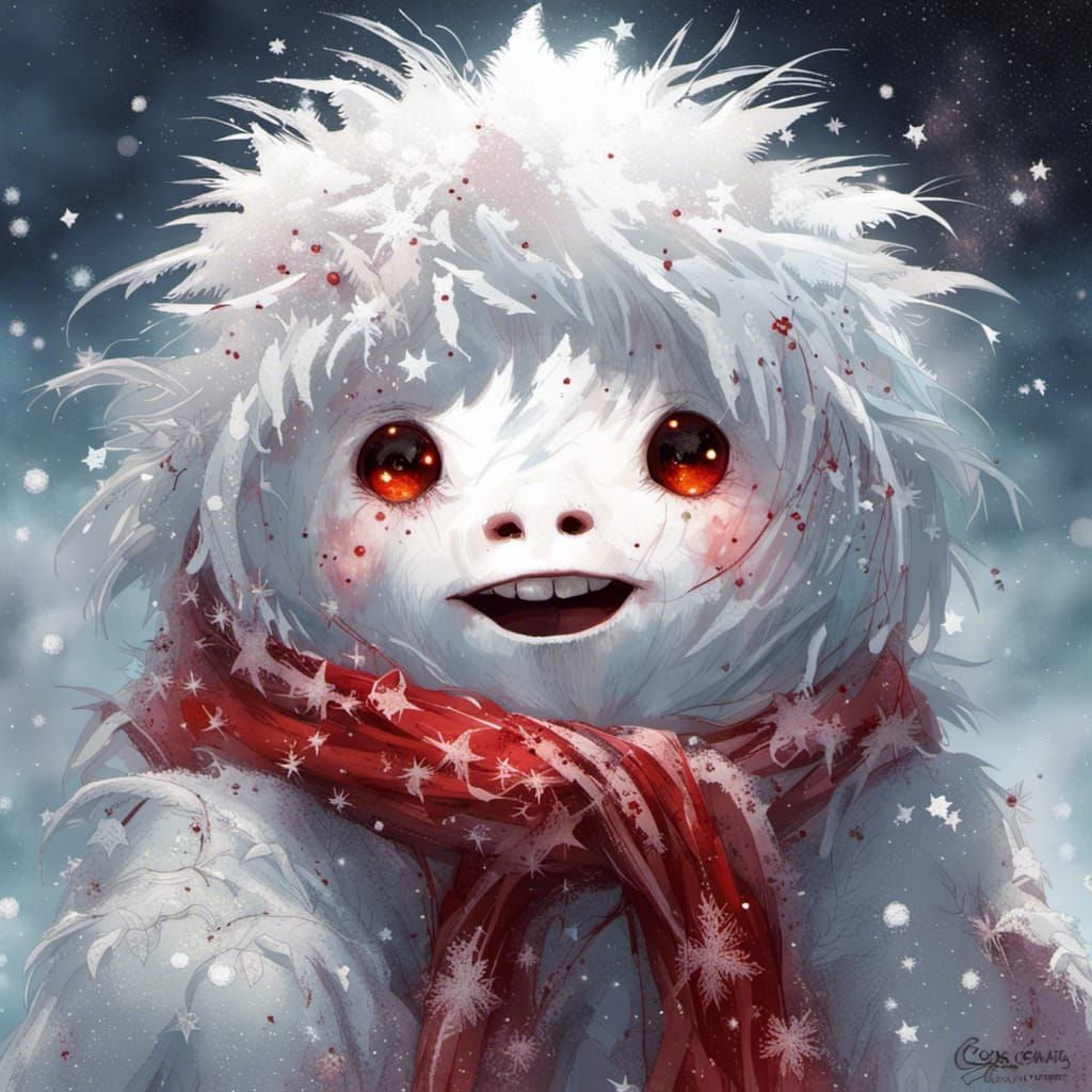 Cute snow monster