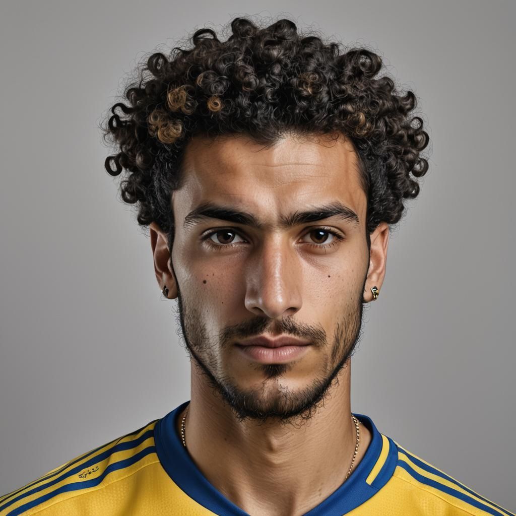 Detailed Portrait of Turkish Soccer Player
