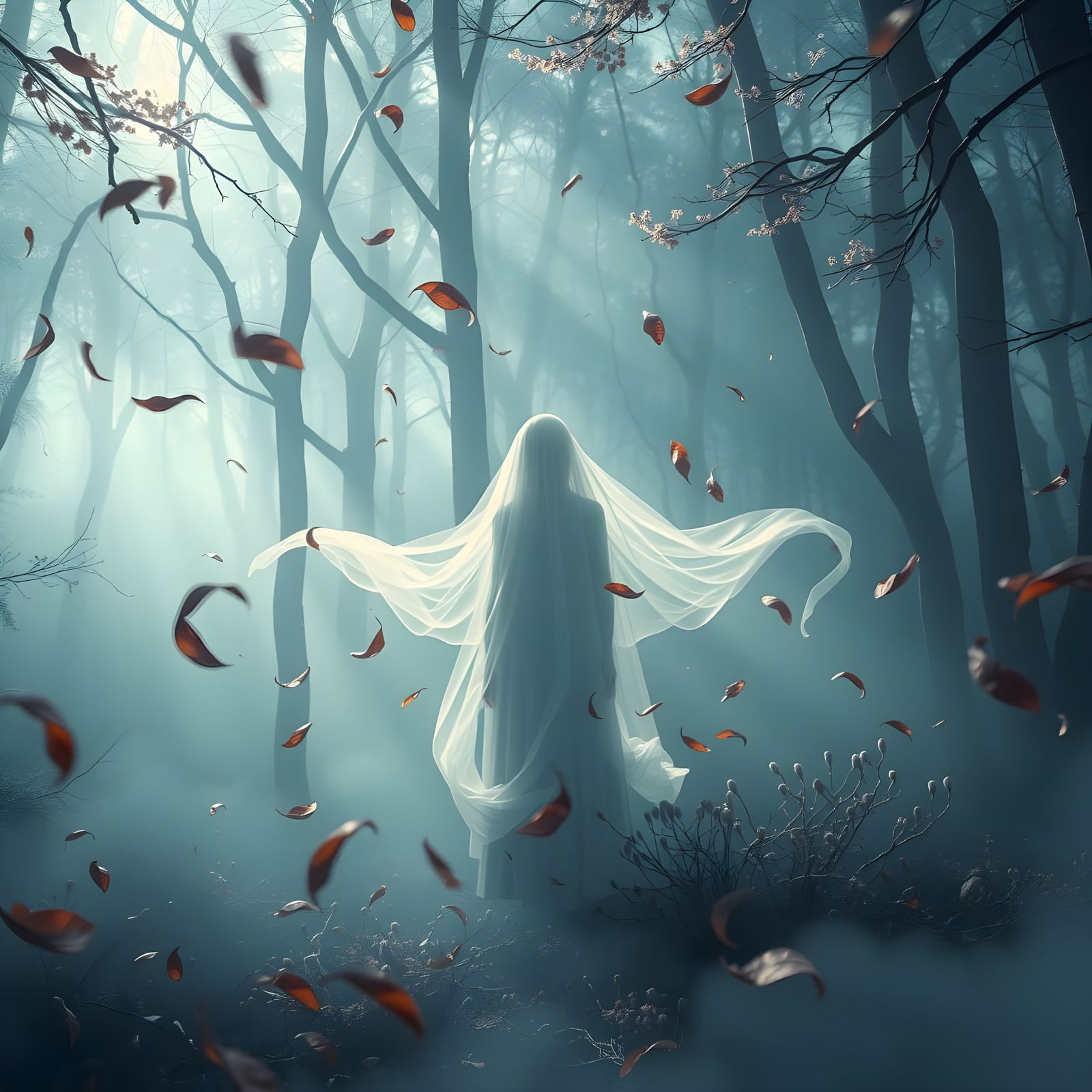 Ethereal Forest Spirit in Anime Style