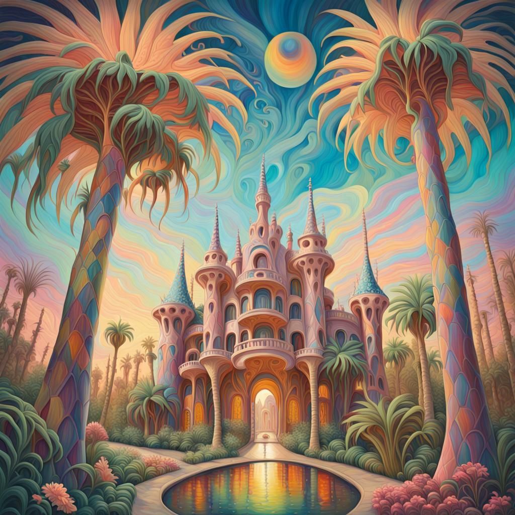 Psychedelic Paradise: Gaudi-Inspired Palace in Art Nouveau S...