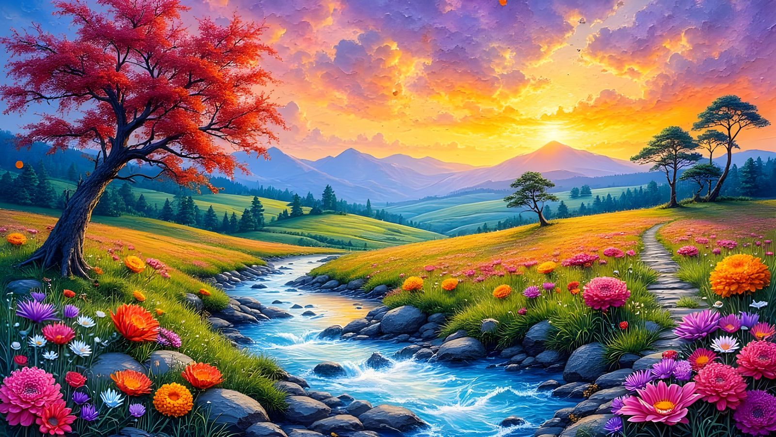 Landscape Art with Zentangle and 3D Shading