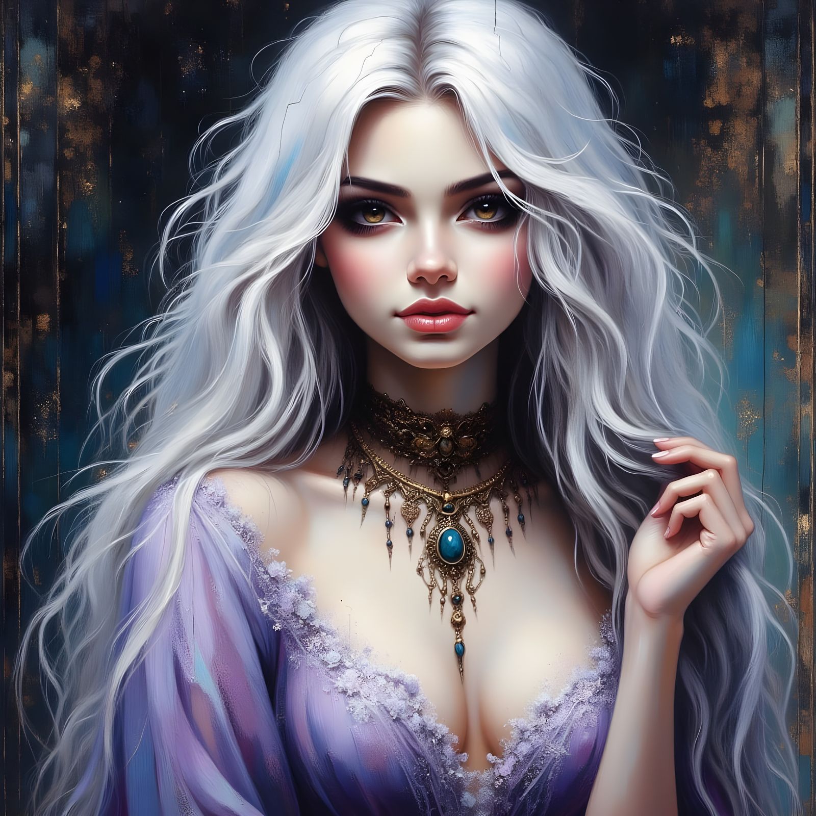 Norse Goddess Portrait in Romantic Goth Style