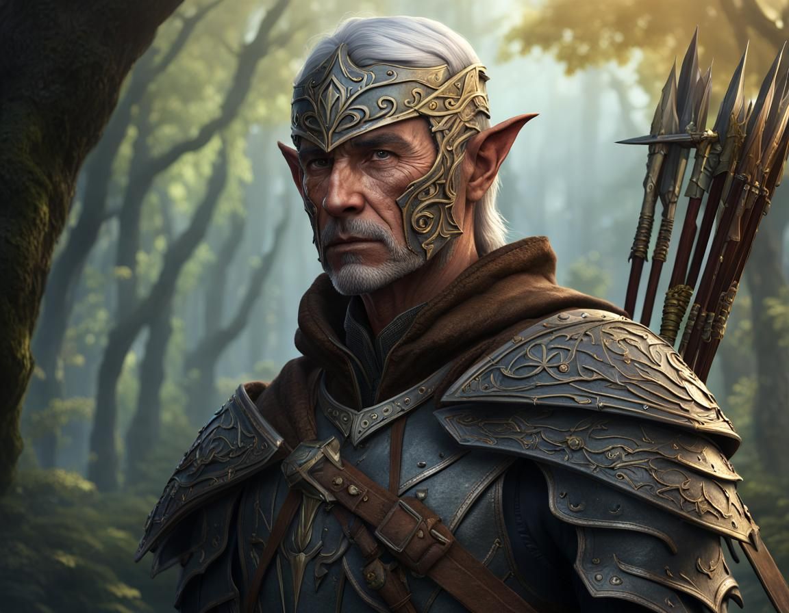 Wood Elf Knight Captain in Elven Forest