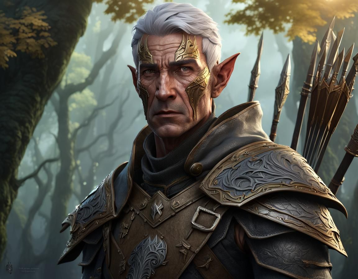 Wood Elf Ranger Knight in Elven Fortress