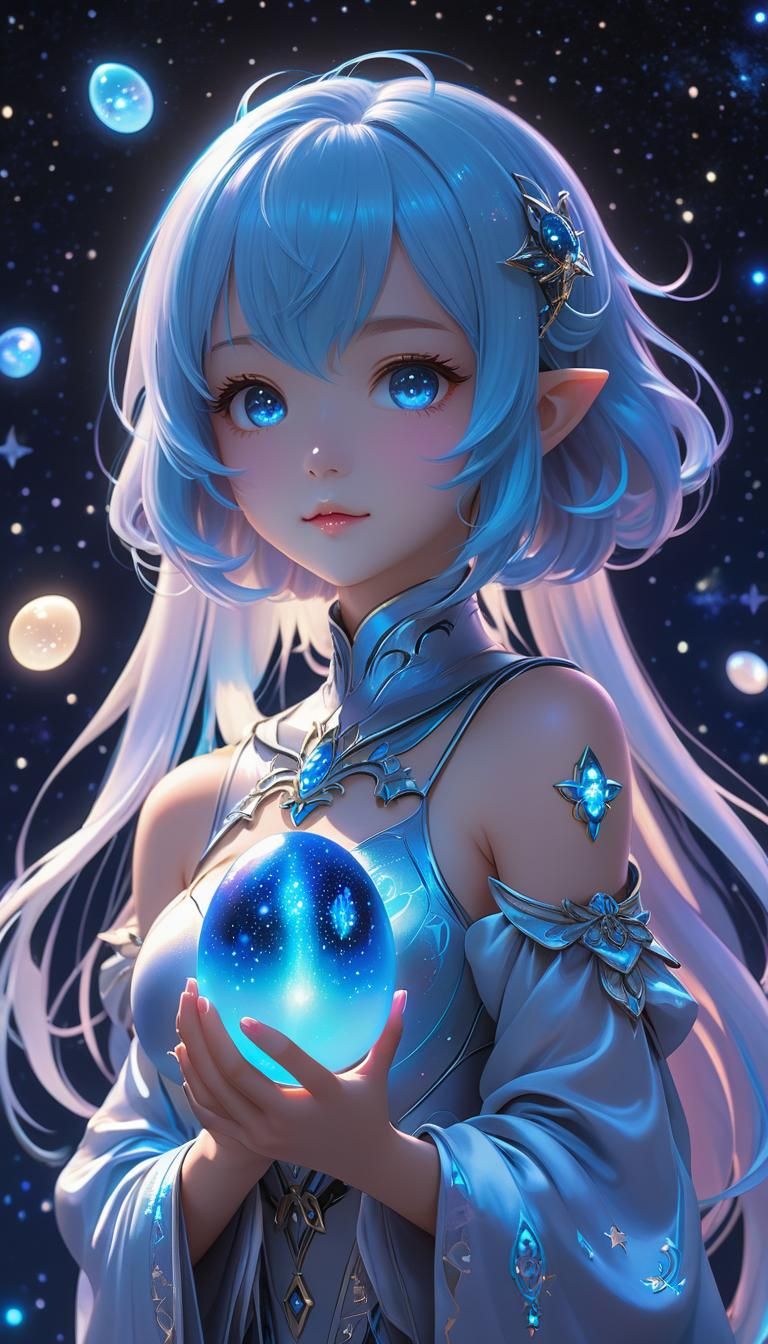 elf showing magical egg