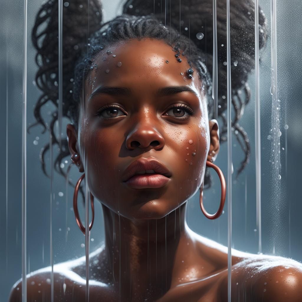 Black Girl Portrait with Dynamic Lighting