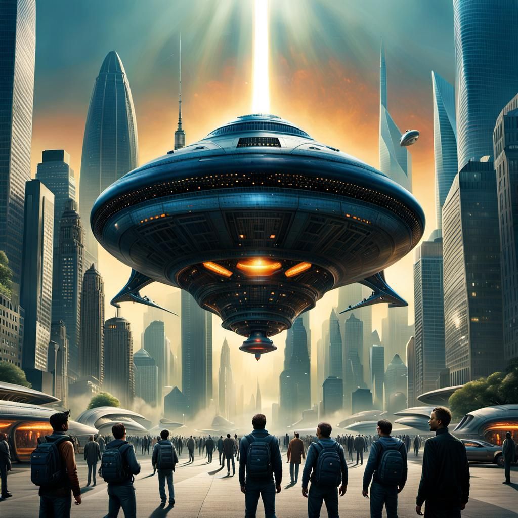 Alien Invasion of a Hyperrealistic Megacity