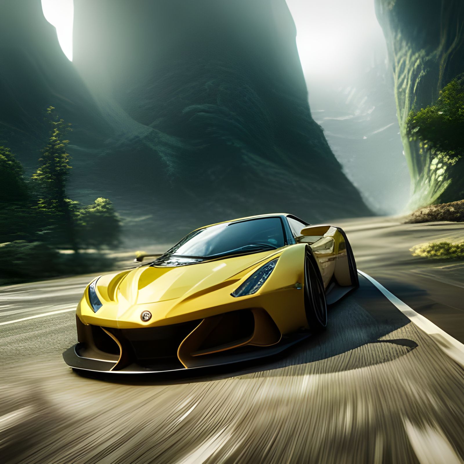 Intricately Detailed Car in 3D Cinematic Style