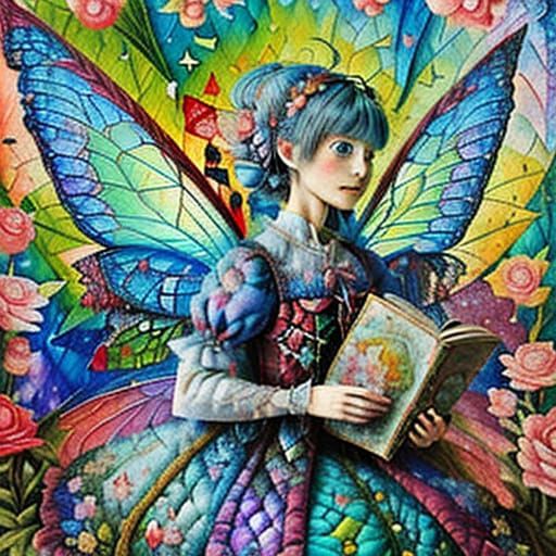 Enchanting Fairy Portrait in Digital Painting Style