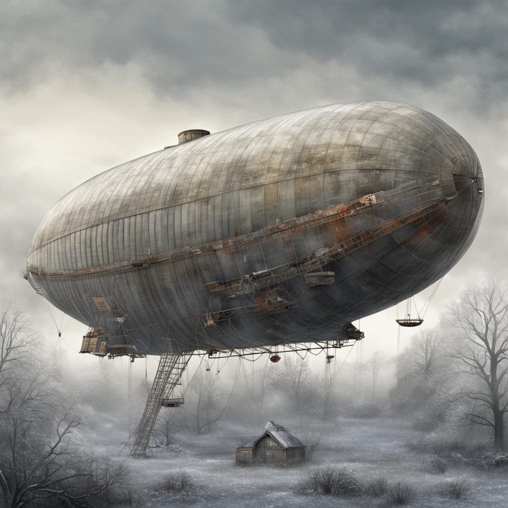 Auctioned Dirigible Remains, Frosty Morning Solace