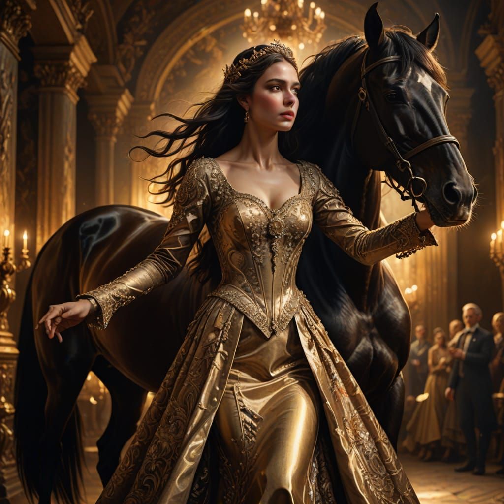 Regal Beauty in Baroque Splendor