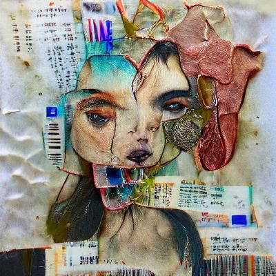 Abstract Mixed Media Composition