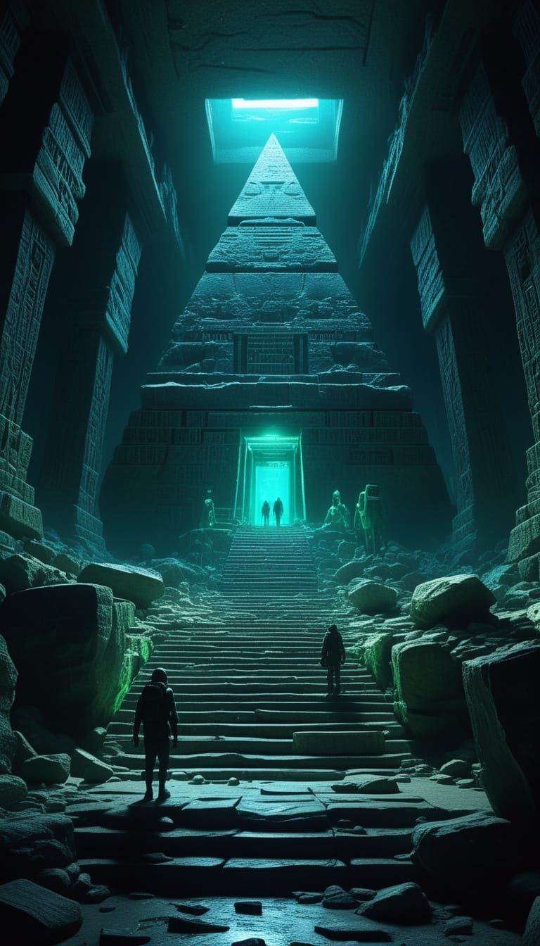 Alien Library Inside Egyptian Pyramid