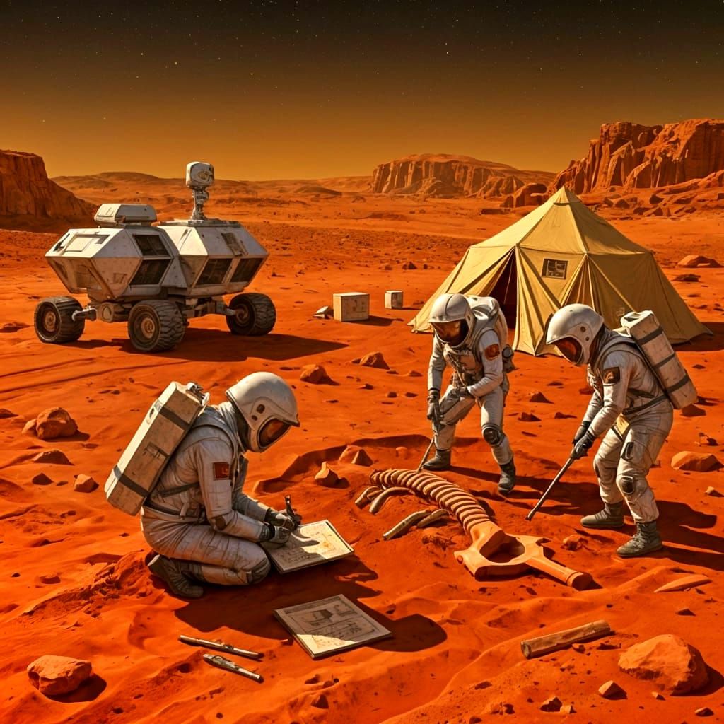 Mars Fossil Discovery by Retro Astronauts: Graphic Novel