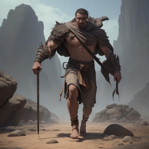 David and Goliath: Detailed Matte Painting